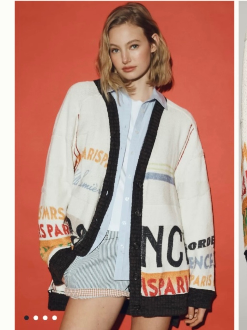 Cotton Blend Collared Boyfriend Sweater by Maeve